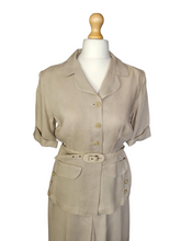 Load image into Gallery viewer, 1930s Rare Deadstock Beige Moygashel Safari Suit
