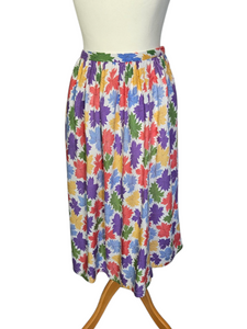 1940s Bright Multicoloured Leaf Skirt