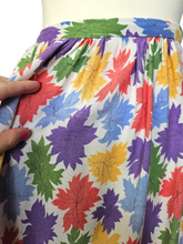 Load image into Gallery viewer, 1940s Bright Multicoloured Leaf Skirt
