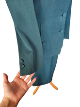 Load image into Gallery viewer, 1940s Dark Teal Gabardine Pointed Collar Suit
