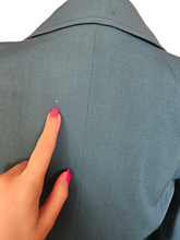 Load image into Gallery viewer, 1940s Dark Teal Gabardine Pointed Collar Suit
