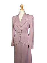 Load image into Gallery viewer, 1940s Rare Lilac/Dusky Pink Button Detail Suit
