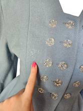 Load image into Gallery viewer, Late 1940s/Early 1950s Powder Blue Peplum Balloon Sleeve Suit

