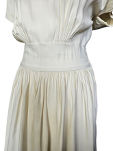Load image into Gallery viewer, 1940s Cream Handpainted Flower Dress
