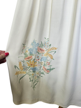 Load image into Gallery viewer, 1940s Cream Handpainted Flower Dress
