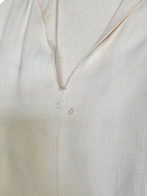 Load image into Gallery viewer, 1940s Cream Handpainted Flower Dress
