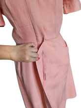 Load image into Gallery viewer, 1940s Pink Moygashel Zip Front Dress
