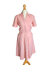 Load image into Gallery viewer, 1940s Pink Moygashel Zip Front Dress

