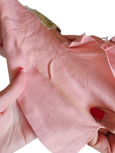 1940s Pink Moygashel Zip Front Dress