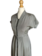 Load image into Gallery viewer, 1950s Black and White Check Viscose Dress
