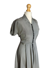 Load image into Gallery viewer, 1950s Black and White Check Viscose Dress
