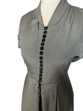 Load image into Gallery viewer, 1950s Black and White Check Viscose Dress

