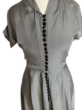 Load image into Gallery viewer, 1950s Black and White Check Viscose Dress
