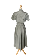 Load image into Gallery viewer, 1950s Black and White Check Viscose Dress
