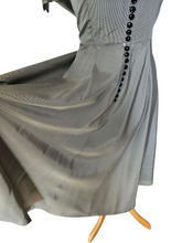 Load image into Gallery viewer, 1950s Black and White Check Viscose Dress
