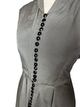 Load image into Gallery viewer, 1950s Black and White Check Viscose Dress
