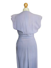 Load image into Gallery viewer, 1940s Lilac Crepe Wrap Front Long Dress
