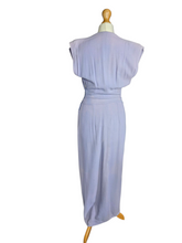 Load image into Gallery viewer, 1940s Lilac Crepe Wrap Front Long Dress
