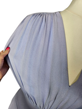 Load image into Gallery viewer, 1940s Lilac Crepe Wrap Front Long Dress
