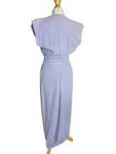 Load image into Gallery viewer, 1940s Lilac Crepe Wrap Front Long Dress
