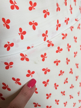 Load image into Gallery viewer, 1940s White Dress With Red Clover Print
