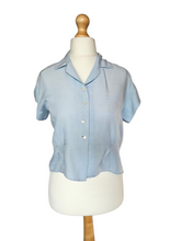Load image into Gallery viewer, 1930s Pale Blue Rayon Type Blouse
