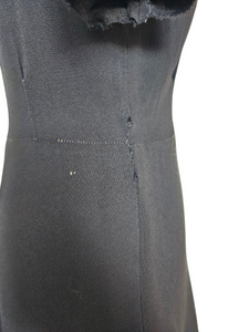 1940s Wounded/As Is Black and White Soutache Dress
