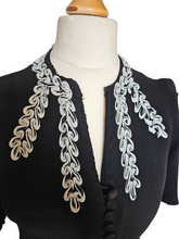 Load image into Gallery viewer, 1940s Wounded/As Is Black and White Soutache Dress
