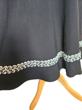 Load image into Gallery viewer, 1940s Wounded/As Is Black and White Soutache Dress
