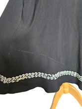 Load image into Gallery viewer, 1940s Wounded/As Is Black and White Soutache Dress
