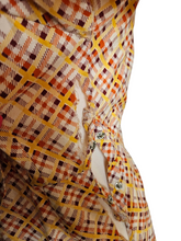 Load image into Gallery viewer, 1920s Wounded/As Is Orange, Cream and Brown Cotton Dress
