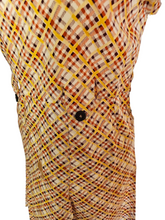 Load image into Gallery viewer, 1920s Wounded/As Is Orange, Cream and Brown Cotton Dress
