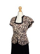 Load image into Gallery viewer, 1940s Wounded/As Is Beige and Black Sequin Dress
