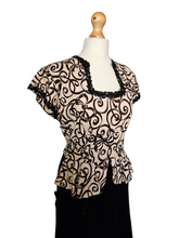 Load image into Gallery viewer, 1940s Wounded/As Is Beige and Black Sequin Dress

