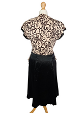 Load image into Gallery viewer, 1940s Wounded/As Is Beige and Black Sequin Dress
