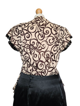 Load image into Gallery viewer, 1940s Wounded/As Is Beige and Black Sequin Dress
