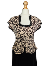 Load image into Gallery viewer, 1940s Wounded/As Is Beige and Black Sequin Dress
