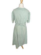 Load image into Gallery viewer, 1940s Wounded/As Is Green and White Stripe Dress
