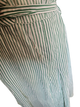 Load image into Gallery viewer, 1940s Wounded/As Is Green and White Stripe Dress
