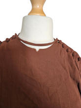 Load image into Gallery viewer, 1930s Wounded/As Is Brown Rayon Dress
