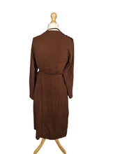Load image into Gallery viewer, 1930s Wounded/As Is Brown Rayon Dress
