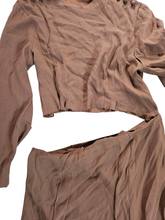 Load image into Gallery viewer, 1930s Wounded/As Is Brown Rayon Dress
