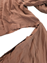 Load image into Gallery viewer, 1930s Wounded/As Is Brown Rayon Dress
