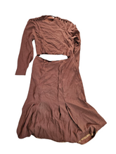Load image into Gallery viewer, 1930s Wounded/As Is Brown Rayon Dress

