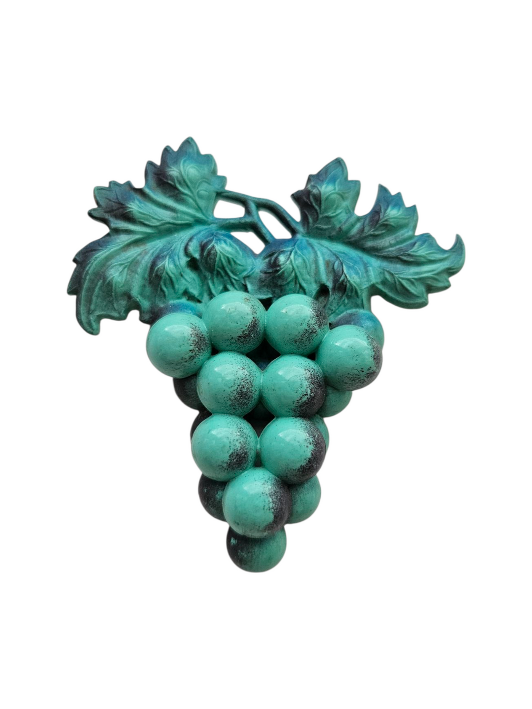 1940s Turquoise Celluloid Grapes Brooch