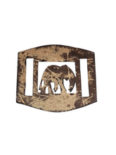 Load image into Gallery viewer, 1940s Carved Coconut Shell Elephant Buckle
