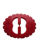 Load image into Gallery viewer, 1940s Carved Red Bakelite Buckle
