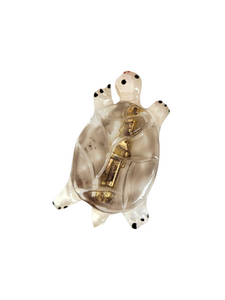 1940s Carved Lucite Turtle Brooch