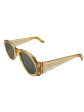 Load image into Gallery viewer, 1940s Egg Shape Yellow Sunglasses With Original Case
