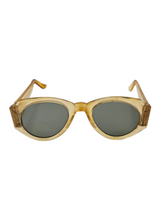 Load image into Gallery viewer, 1940s Egg Shape Yellow Sunglasses With Original Case
